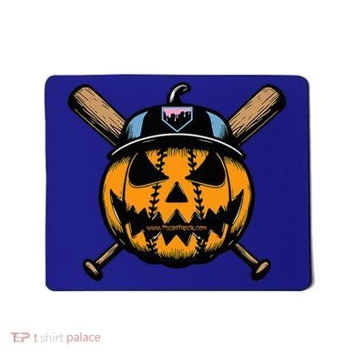 B.A.S.E.B.A.L.L Home Plate Drip Halloween Pumpkin Mousepad