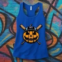 B.A.S.E.B.A.L.L Home Plate Drip Halloween Pumpkin Women's Tank Top thumb 3