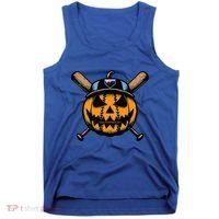 B.A.S.E.B.A.L.L Home Plate Drip Halloween Pumpkin Tank Top thumb 0