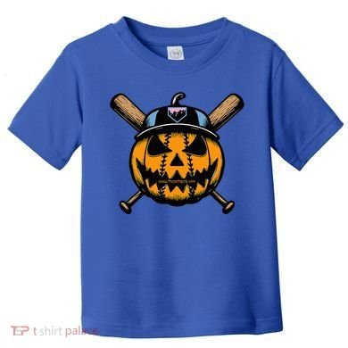 B.A.S.E.B.A.L.L Home Plate Drip Halloween Pumpkin Toddler T-Shirt