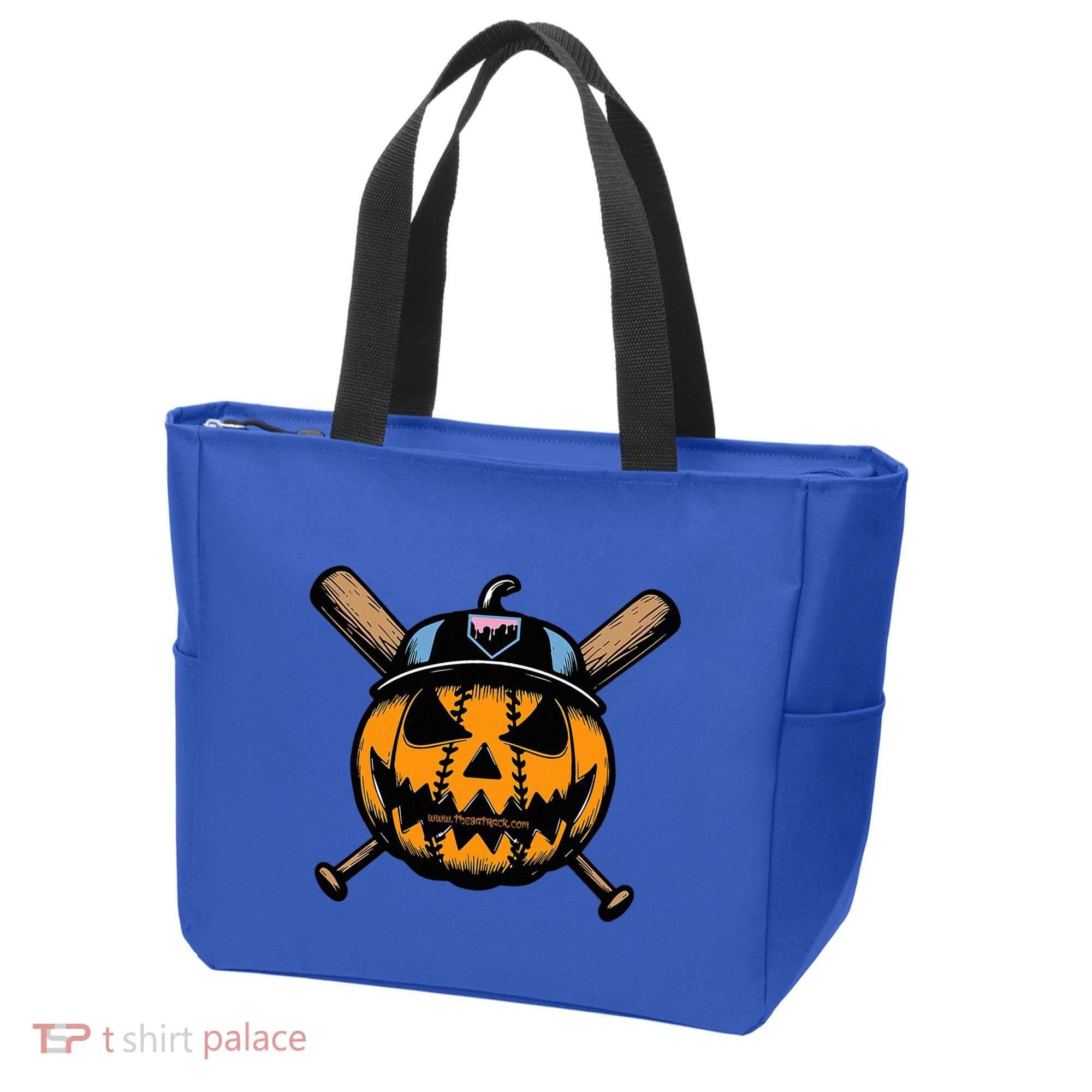 B.A.S.E.B.A.L.L Home Plate Drip Halloween Pumpkin Tote Bag