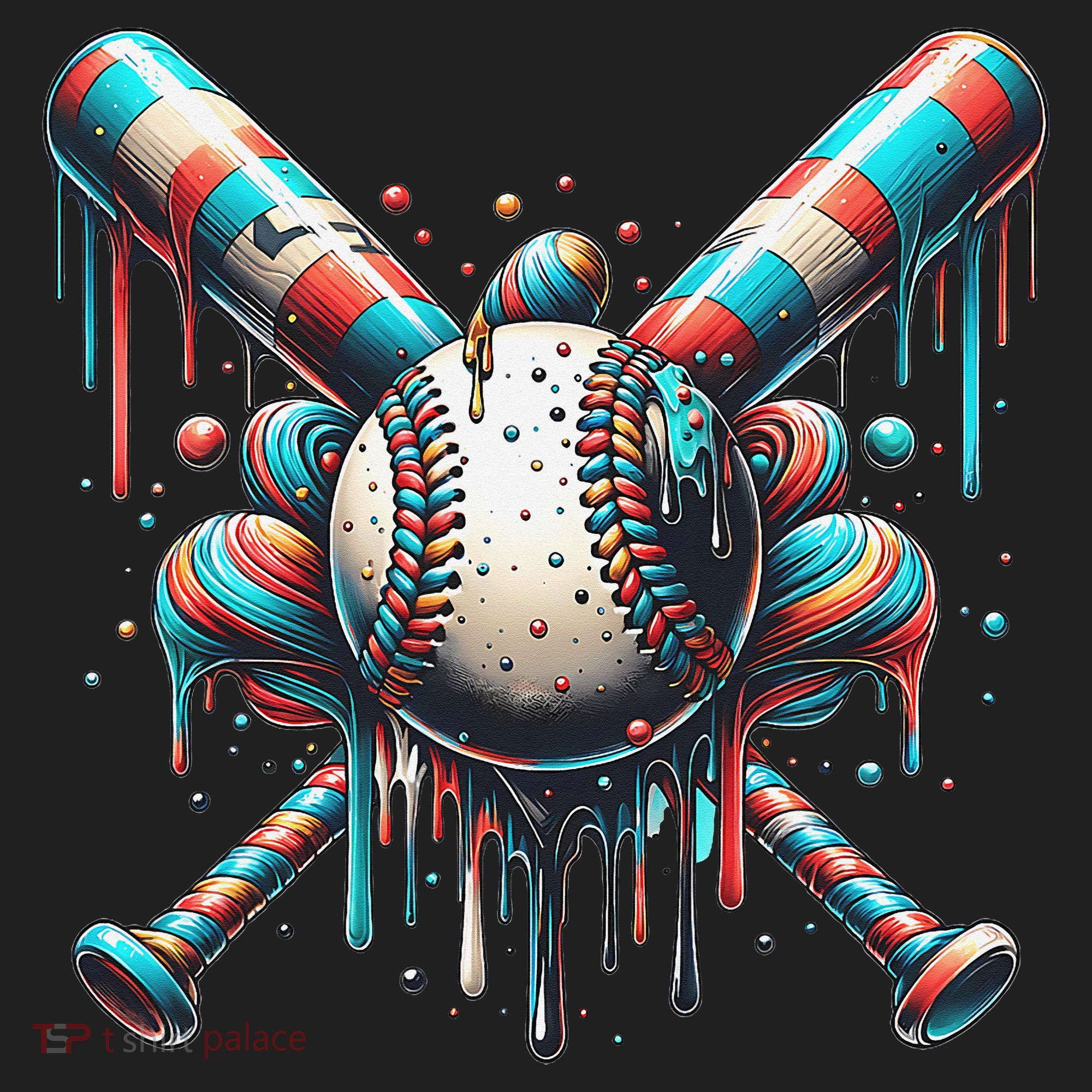Baseball Home Plate Ice Cream Drip Baseball With Sprinkles Women's Sweatshirt