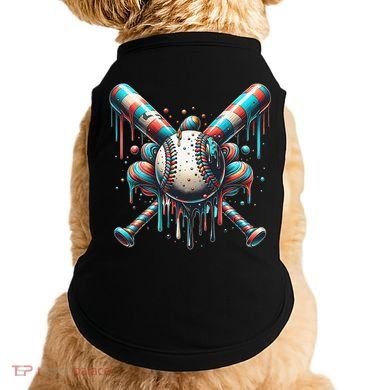 Baseball Home Plate Ice Cream Drip Baseball With Sprinkles Doggie Tank
