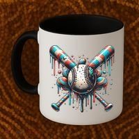 Baseball Home Plate Ice Cream Drip Baseball With Sprinkles Coffee Mug thumb 2