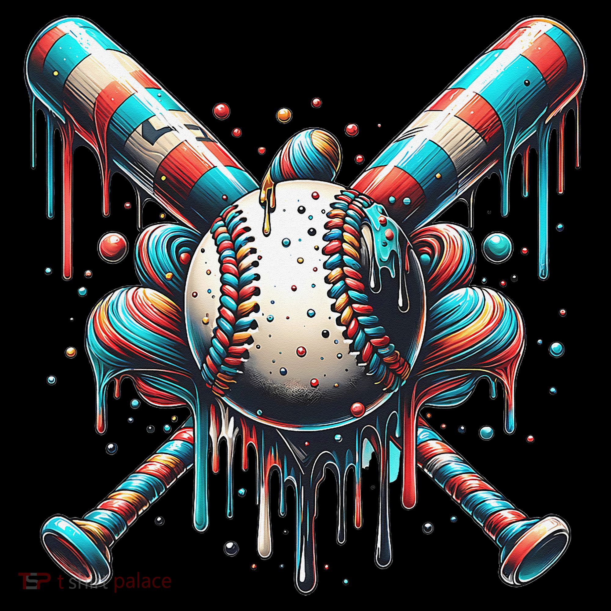 Baseball Home Plate Ice Cream Drip Baseball With Sprinkles Coffee Mug