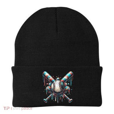 Baseball Home Plate Ice Cream Drip Baseball With Sprinkles Beanie