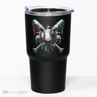 Baseball Home Plate Ice Cream Drip Baseball With Sprinkles Tumbler thumb 0