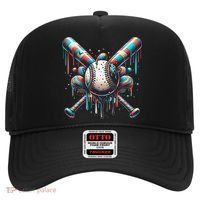 Baseball Home Plate Ice Cream Drip Baseball With Sprinkles Hat thumb 0