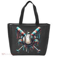 Baseball Home Plate Ice Cream Drip Baseball With Sprinkles Tote Bag thumb 0
