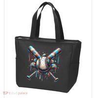Baseball Home Plate Ice Cream Drip Baseball With Sprinkles Tote Bag thumb 3