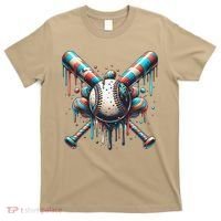 Baseball Home Plate Ice Cream Drip Baseball With Sprinkles T-Shirt thumb 0