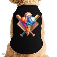 Baseball Home Plate Ice Cream Drip Cool Doggie Tank thumb 0
