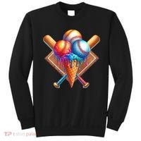 Baseball Home Plate Ice Cream Drip Cool Sweatshirt thumb 0