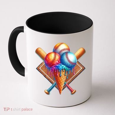 Baseball Home Plate Ice Cream Drip Cool Coffee Mug