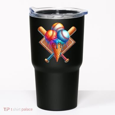 Baseball Home Plate Ice Cream Drip Cool Tumbler