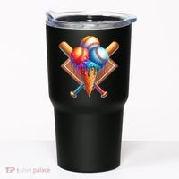 Baseball Home Plate Ice Cream Drip Cool Tumbler thumb 0