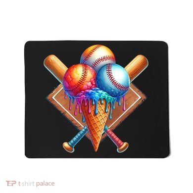 Baseball Home Plate Ice Cream Drip Cool Mousepad