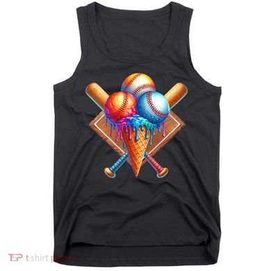 Baseball Home Plate Ice Cream Drip Cool Tank Top