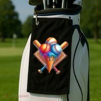 Baseball Home Plate Ice Cream Drip Cool Golf Towel thumb 2