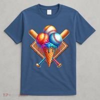 Baseball Home Plate Ice Cream Drip Cool T-Shirt thumb 4