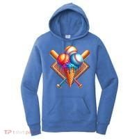 Baseball Home Plate Ice Cream Drip Cool Women's Hoodie thumb 0