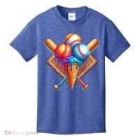 Baseball Home Plate Ice Cream Drip Cool Kids T-Shirt thumb 0