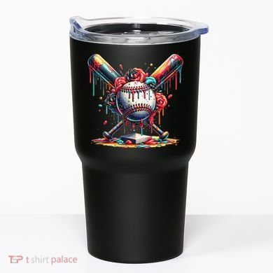 Baseball Home Plate Ice Cream Drip Baseball With Sprinkles Tumbler