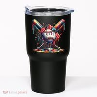 Baseball Home Plate Ice Cream Drip Baseball With Sprinkles Tumbler thumb 0