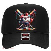 Baseball Home Plate Ice Cream Drip Baseball With Sprinkles Hat thumb 0