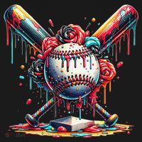 Baseball Home Plate Ice Cream Drip Baseball With Sprinkles Tank Top thumb 6