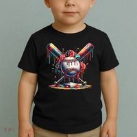 Baseball Home Plate Ice Cream Drip Baseball With Sprinkles Toddler T-Shirt thumb 2