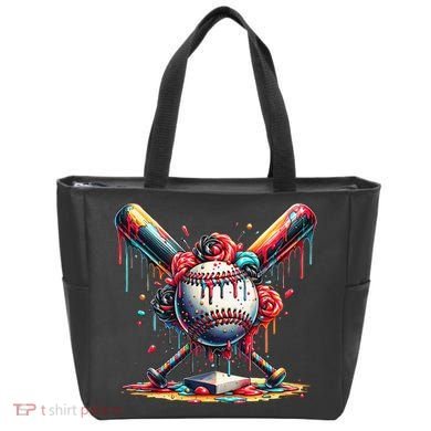 Baseball Home Plate Ice Cream Drip Baseball With Sprinkles Tote Bag