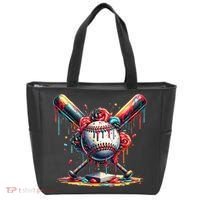 Baseball Home Plate Ice Cream Drip Baseball With Sprinkles Tote Bag thumb 0