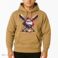 Baseball Home Plate Ice Cream Drip Baseball With Sprinkles Hoodie thumb 2