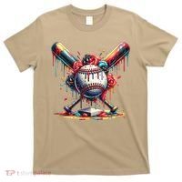 Baseball Home Plate Ice Cream Drip Baseball With Sprinkles T-Shirt thumb 0