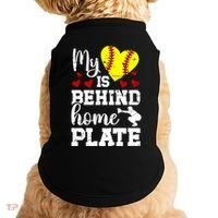 Behind Home Plate Softball Catcher Mom Softball Catcher Mama Cool Gift Doggie Tank thumb 0