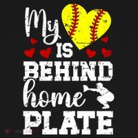 Behind Home Plate Softball Catcher Mom Softball Catcher Mama Cool Gift Doggie Tank thumb 4