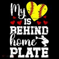Behind Home Plate Softball Catcher Mom Softball Catcher Mama Cool Gift Coffee Mug thumb 5