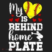 Behind Home Plate Softball Catcher Mom Softball Catcher Mama Cool Gift Hat thumb 2