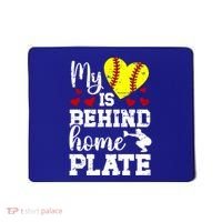 Behind Home Plate Softball Catcher Mom Softball Catcher Mama Cool Gift Mousepad thumb 0