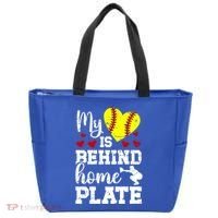 Behind Home Plate Softball Catcher Mom Softball Catcher Mama Cool Gift Tote Bag thumb 0