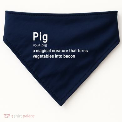 Best Hilarious Pig And Bacon Definition Funny Gift USA-Made Doggie Bandana