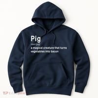 Best Hilarious Pig And Bacon Definition Funny Gift Hoodie thumb 0