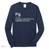 Best Hilarious Pig And Bacon Definition Funny Gift Long Sleeve Shirt thumb 0