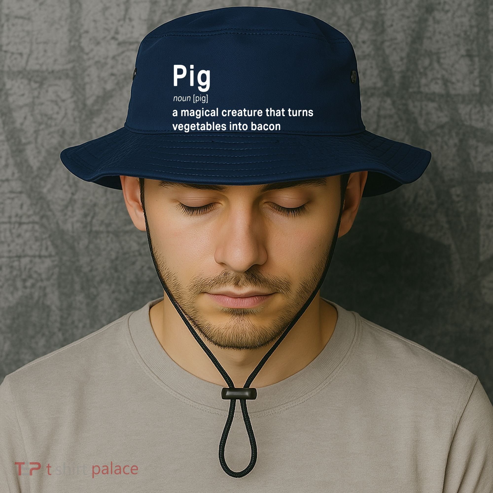 Best Hilarious Pig And Bacon Definition Funny Gift Bucket Hat