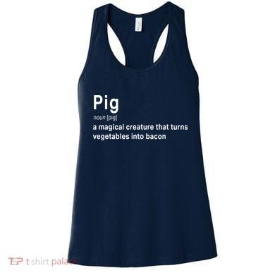 Best Hilarious Pig And Bacon Definition Funny Gift Women's Tank Top