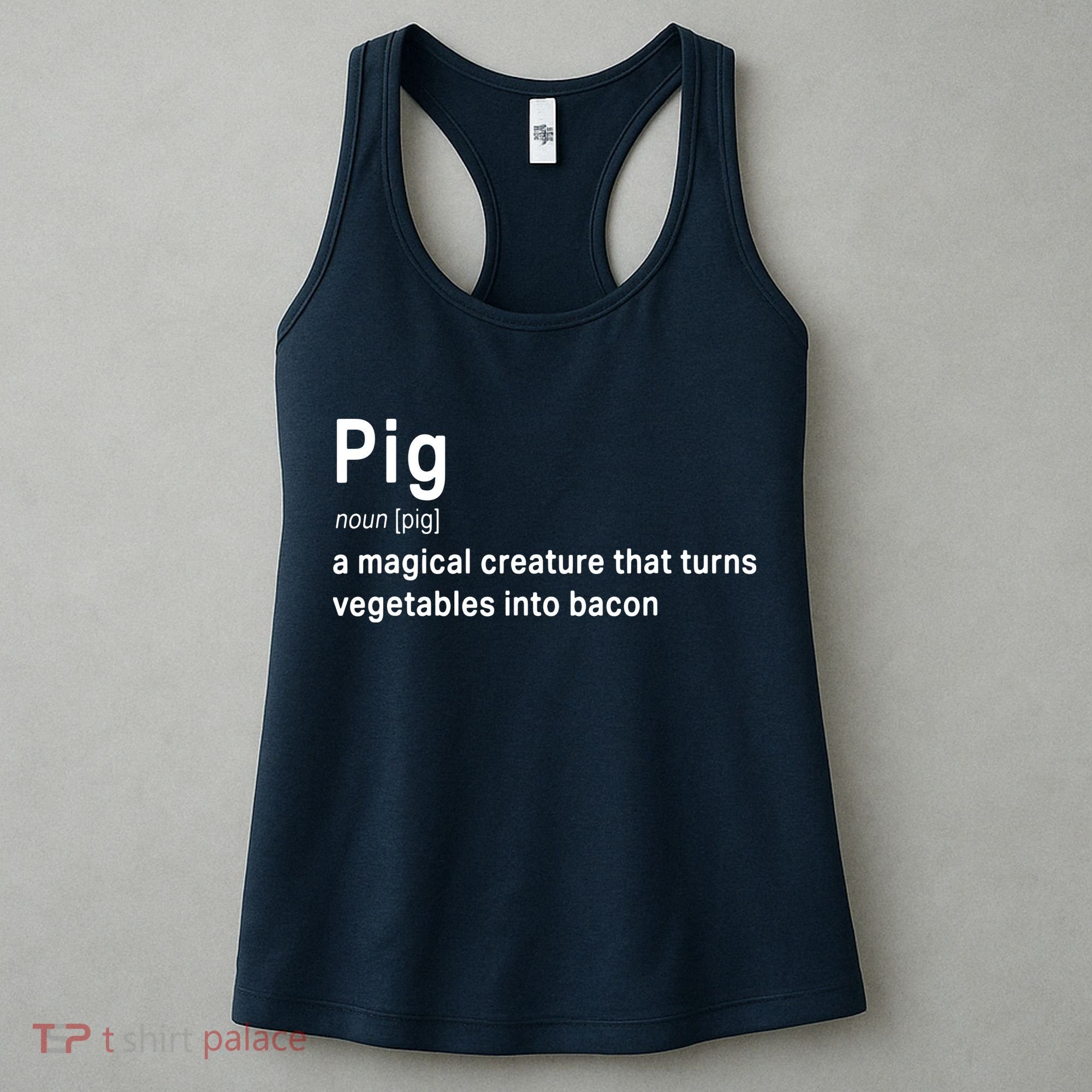 Best Hilarious Pig And Bacon Definition Funny Gift Women's Tank Top