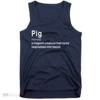 Best Hilarious Pig And Bacon Definition Funny Gift Tank Top thumb 0