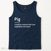 Best Hilarious Pig And Bacon Definition Funny Gift Tank Top thumb 2
