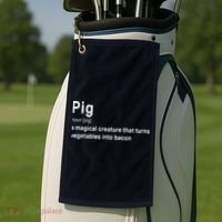 Best Hilarious Pig And Bacon Definition Funny Gift Golf Towel thumb 2